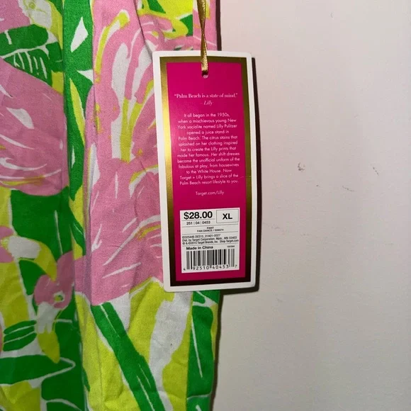 Lilly Pulitzer for Target Pink and Green Wide Leg Pants - Picture 2 of 3